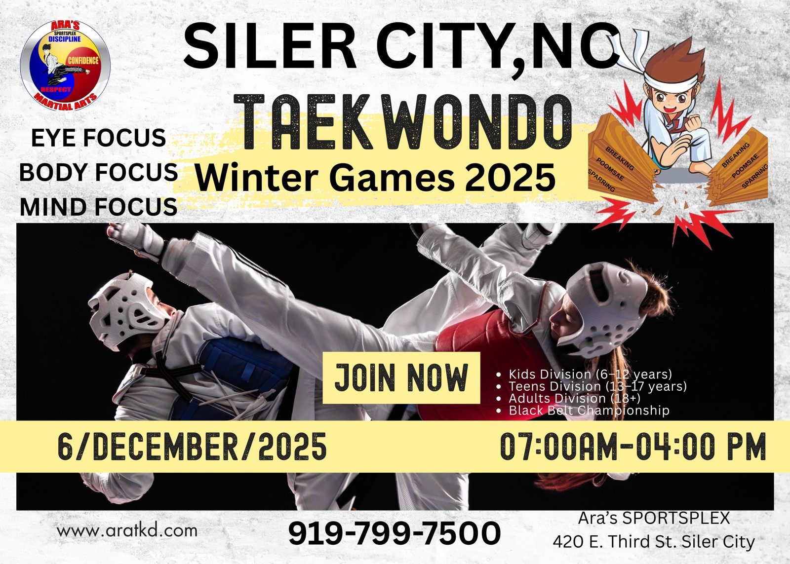 Ara TKD Winter Games promotional poster